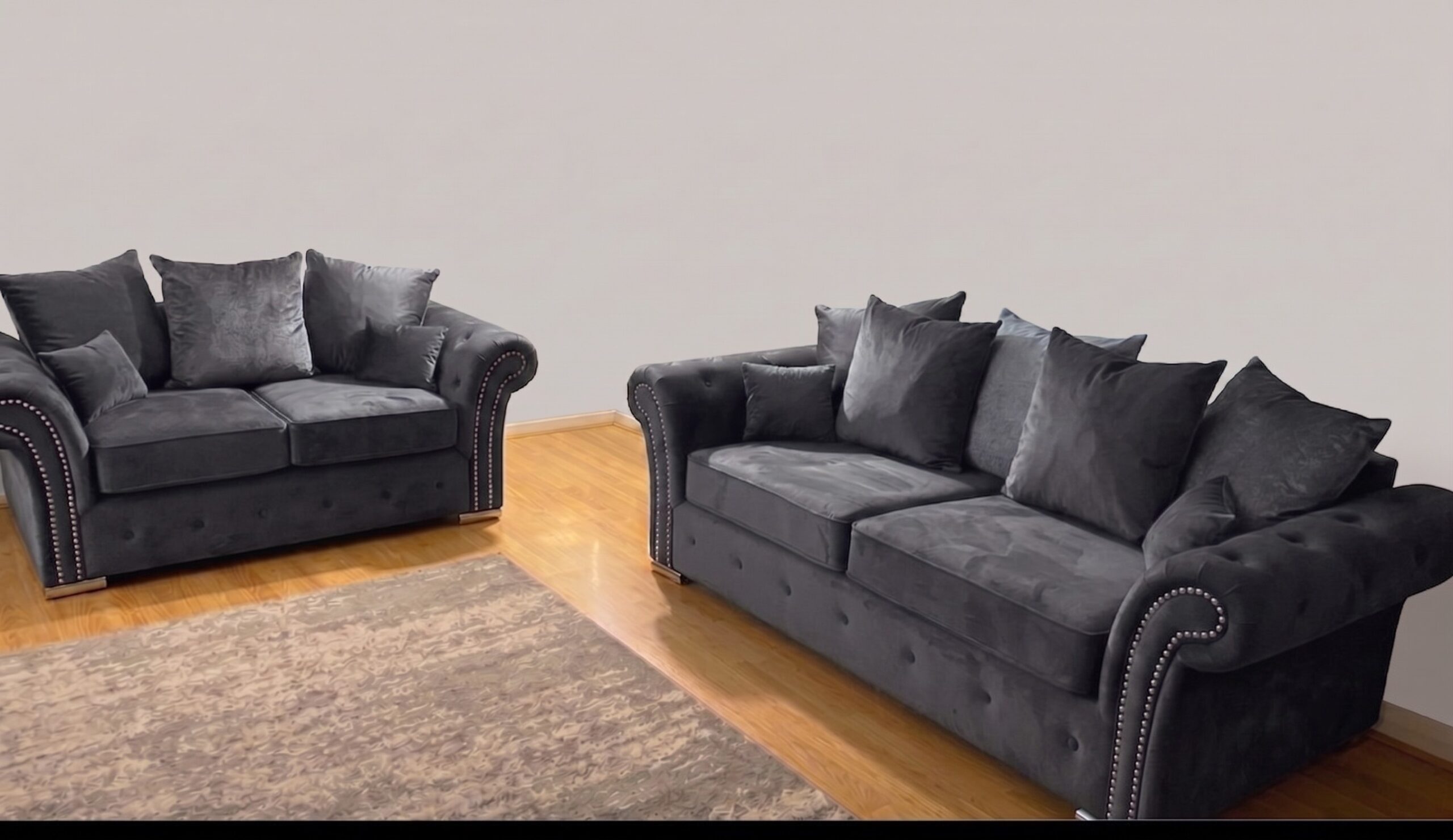 Marilyn 3+2 Sofa – Grey Velvet Sofa