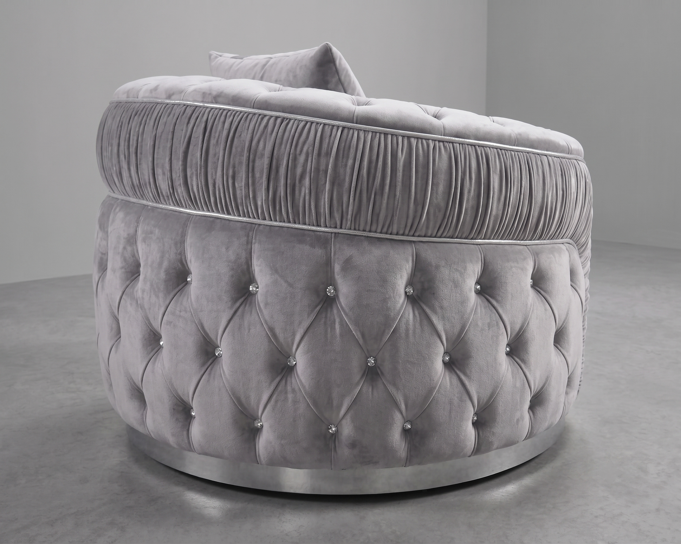 Luxury Single Accent Chair with Silver Strips - Image 4