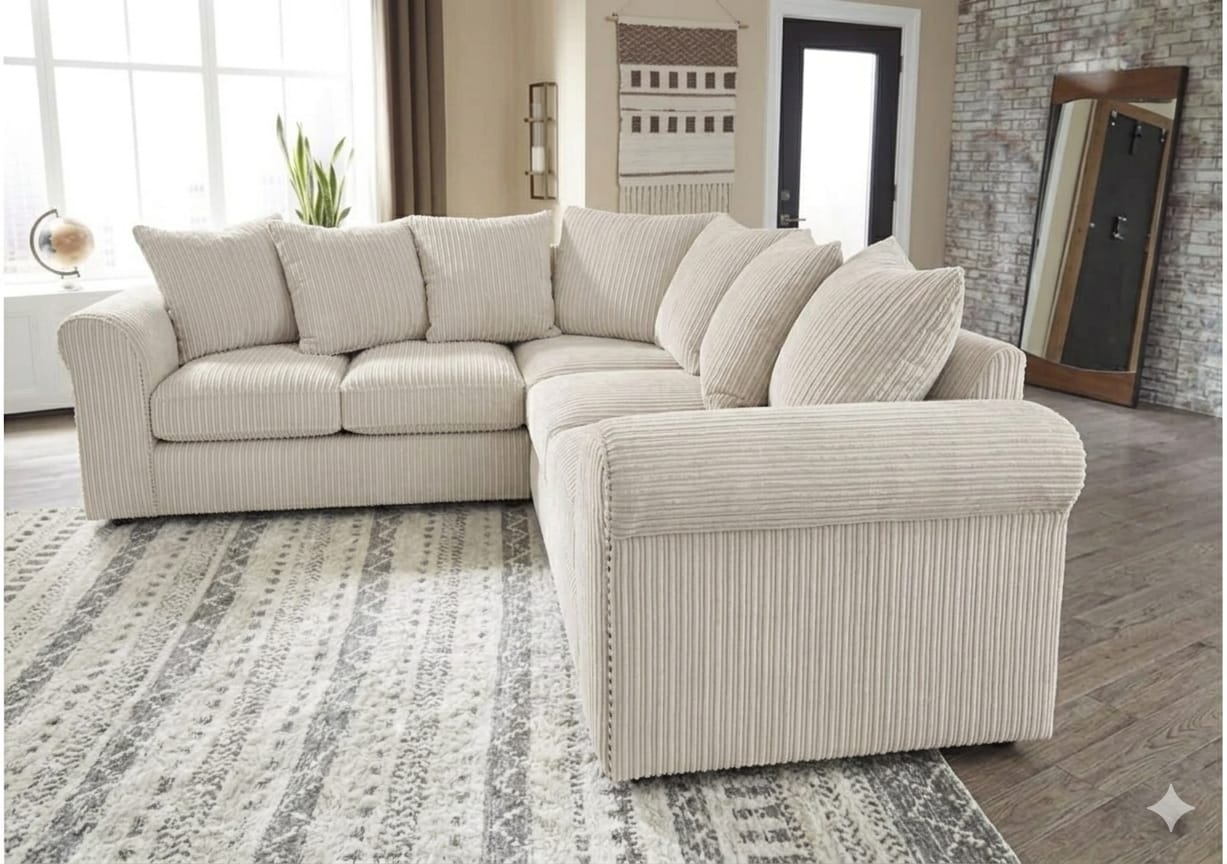 Dylan Corner Sofa – Cream - Image 3