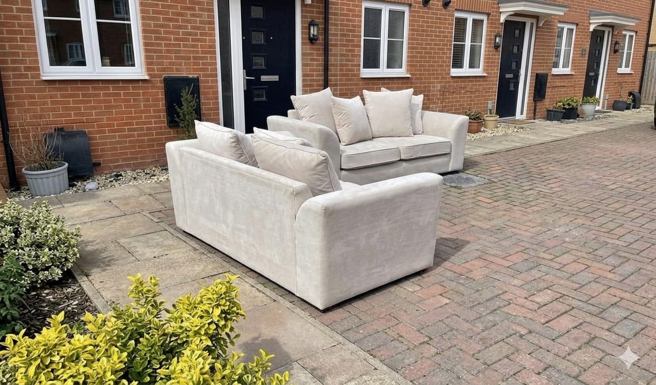 Dylan 3+2 Sofa Set – Cream - Image 4
