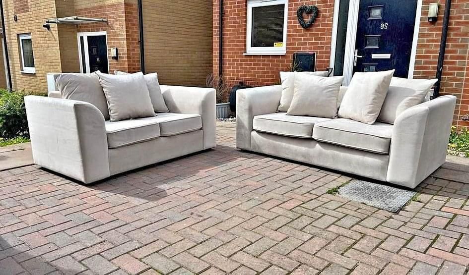 Dylan 3+2 Sofa Set – Cream