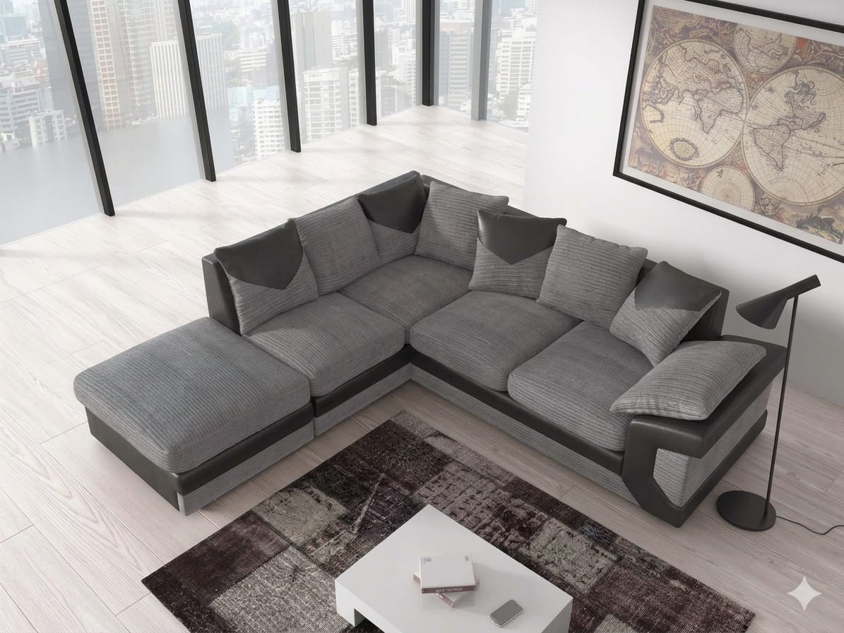Dinno Corner Sofa – Grey - Image 2