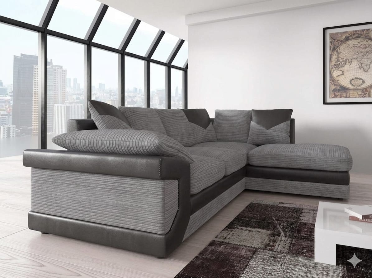 Dinno Corner Sofa – Grey - Image 4